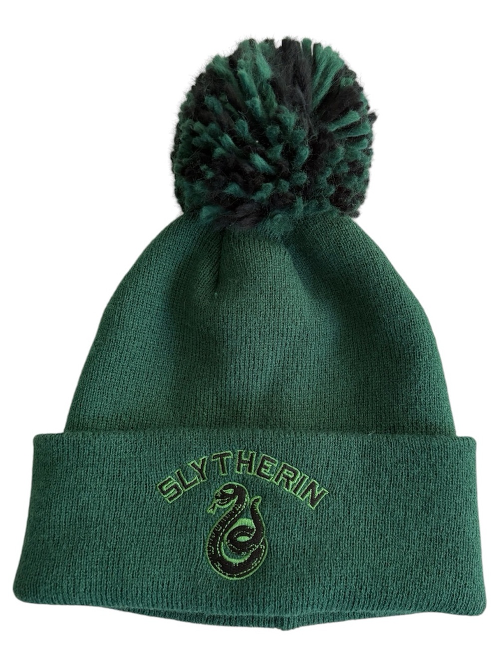 Slytherin Green Pom-Pom Knit Beanie